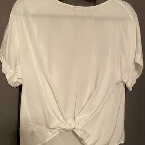 White loft front tie top, only worn once!